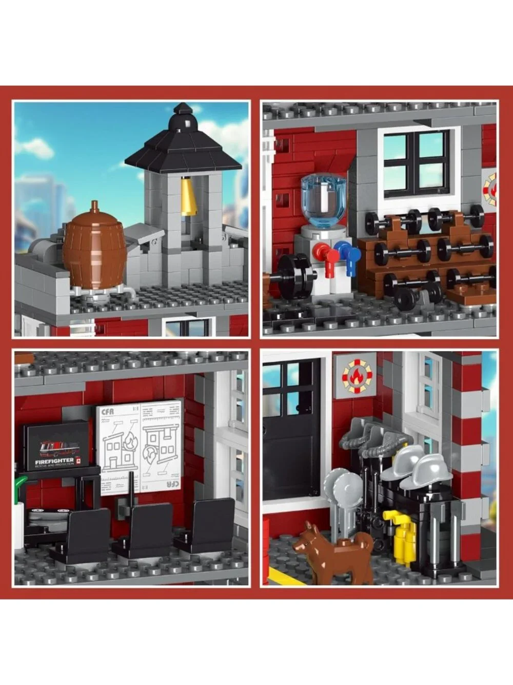 Fire Rescue Building Set - 1823 PCS Compatible with Lego, Perfect Gift for Kids